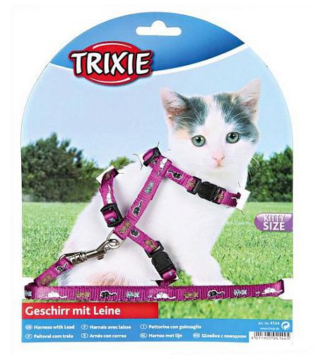 Шлейка TRIXIE для котят, нейлон 21-32 см, 8 мм