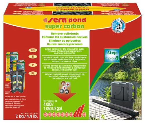 Активированный уголь Sera Pond SUPER CARBON для аквариумов, 2 кг