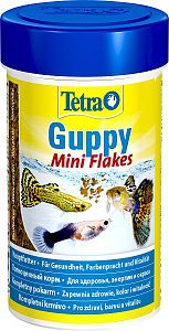 TetraGuppy основной корм для живородящих рыб, хлопья 100 мл