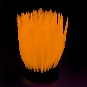 Флуоресцентная аквариумная декорация GLOXY Морская лилия оранжевая, 10&times;7,5&times;11&nbsp;см