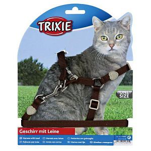 Шлейка TRIXIE «Premium» с поводком для кошки, нейлон