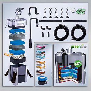 Внешний аквариумный фильтр JBL CristalProfi e402&nbsp;greenline для 40&minus;120&nbsp;л, 450&nbsp;л/ч