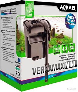 Aquael Versamax FZN-mini (водопад) рюкзачный аквариумный фильтр, 230 л/ч