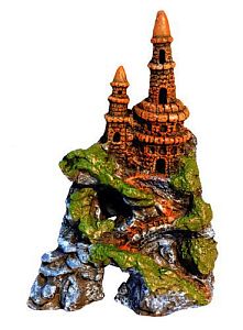 Декор Prime «Замок с оптико-волоконной подсветкой», пластик, 115х115×195 мм