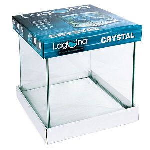 Аквариум Laguna &laquo;Crystal&raquo; 15&nbsp;л, серебро, 250х250&times;250&nbsp;мм