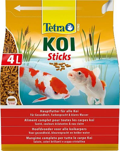 Корм Tetra Pond KoiSticks для прудовых рыб, гранулы для роста, 4 л