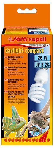 Лампа Sera reptil daylight compact 2%, 26 Вт