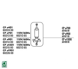 JBL ротор с осью для внешнего фильтра CristalProfi e401, арт. 6 022 400