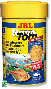 JBL NovoTom Artemia пылевидный корм для мальков с артемией, 100 мл