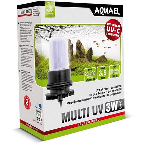 Aquael UV MULTI UV-C 3W стерилизатор универсальный для фильтров, 3 Вт