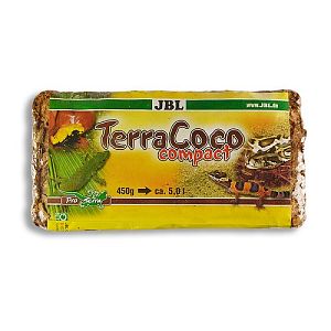 Натуральная кокосовая стружка JBL TerraCoco Compact для террариумов, брикет 500 г