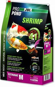 Корм-лакомство JBL ProPond Shrimp M «Креветки» для средних карпов кои, 1 кг  (3 л)