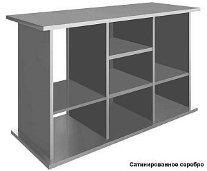 Подставка без дверок Biodesign АТОЛЛ 400 чёрная шагрень, плита ЛДСП 16/22 мм, 131х51×82 см
