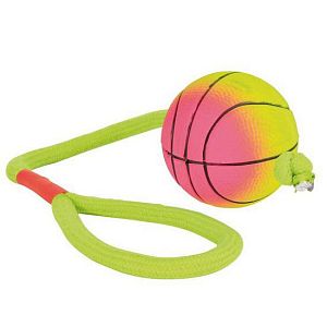 Набор TRIXIE мячей с веревкой, неон, 6 см, 30 см, 24 шт.
