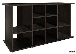 Подставка без дверок Biodesign АТОЛЛ 500 чёрная шагрень, плита ЛДСП 16/22 мм, 151х56×82 см Подставка без дверок Biodesign АТОЛЛ 500 чёрная шагрень, плита ЛДСП 16/22 мм, 151х56×82 см