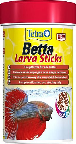 Основной корм TetraBetta Larva Sticks для лабиринтовых рыб, палочки 100 мл