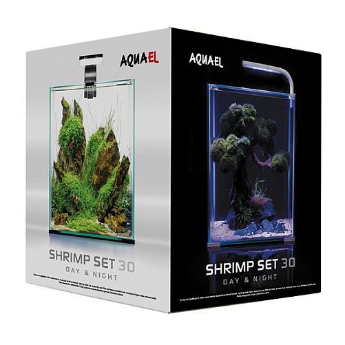Aквариум Aquael SHRIMP SET SMART LED DAY&NIGHT 30 черный, 30 л