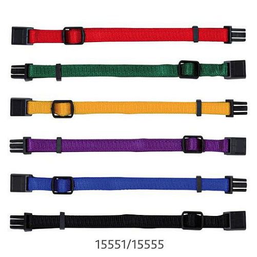 Ошейники TRIXIE для щенков, набор 6 шт., S-M:17-25 см, 10 мм,красный,зеленый, желтый, фиолетовый, синий, черный