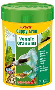 Sera Guppy Gran растительный корм для рыб, гранулы 100 мл