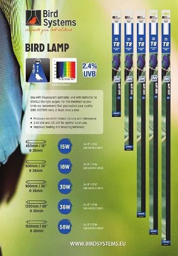 Лампа Т8 Bird Systems Lamp 2,4%, 30 Вт