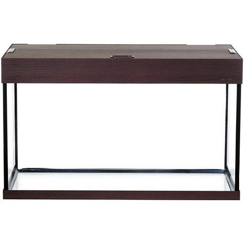 Аквариум LUX П120 прямой, с крышкой и светильником Т8 2х18 Вт, махагон, 120 л