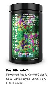 Корм для кораллов Brightwell Aquatics ReefBlizzard-Extreme Powder, 150 г