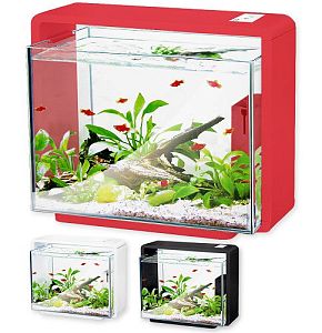 Аквариум Hailea прямоугольный+ фильтр RP-200, 40 л, красный