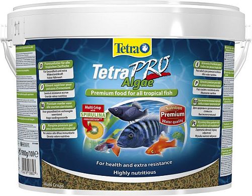 TetraPro Algae Crisps Специальный корм для травоядных рыб, чипсы 10 л
