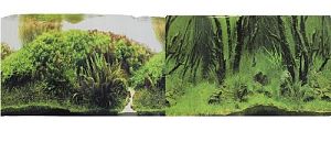 Фон PRIME двусторонний Коряги с растениями/Растительные холмы, 50×100 см