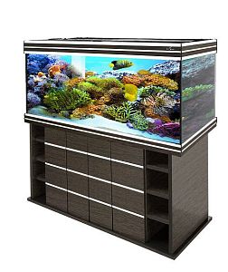 Морской аквариум с тумбой STELLEX AQUA 450, 450 л, 151х56×142 см