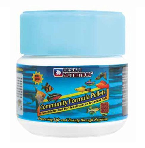 Корм Ocean Nutrition Community Pellet для усиления цвета для пресноводных тропических рыб, гранулы 100 г