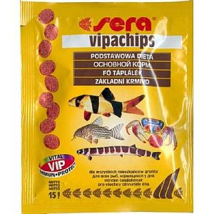 Sera VIPACHIPS основной корм для придонных рыб, пакетик, чипсы 15 г