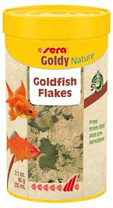 Корм Sera Goldy Nature для мелких золотых рыбок, хлопья 250 мл  (60 г)