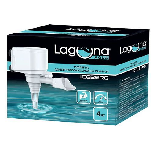 Помпа течения Laguna ICEBERG, 4 Вт, 400 л/ч, до 120 л, 97х35х53 мм