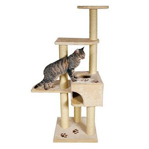 Домик TRIXIE «Alicante» для кошки, высота 142 см, плюш, бежевый