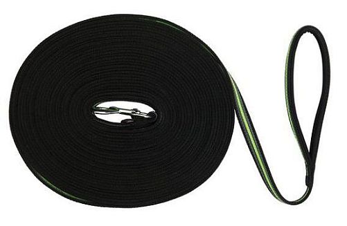 Поводок тросовый TRIXIE Fusion, 10 м, 17 мм, нейлон, черный, зеленый