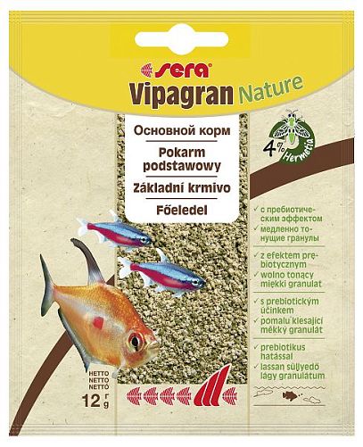 Основной корм Sera VIPAGRAN для всех видов рыб, гранулы 12 г
