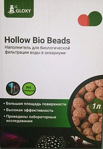 Наполнитель Gloxy Hollow Bio Beads для биологической фильтрации воды, 1&nbsp;л