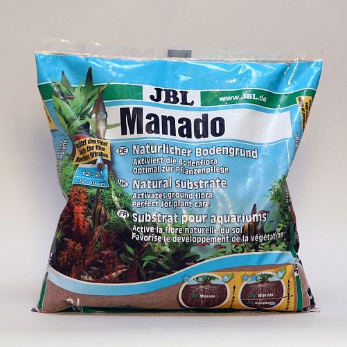 JBL Manado питательный грунт, очищающий воду и улучшающий рост растений, красно-коричневый (цвет латеритной почвы), 10 л
