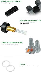 УФ-стерилизатор SUNSUN проточный, 12 Вт, UV-9 Вт, до 1500 л/ч