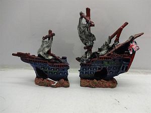 Декор Prime «Затонувший фрегат конфедерации», пластик, 420x140×260 мм