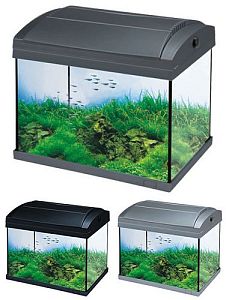 Аквариум Hailea прямоугольный+фильтр BEAUT-400, 45&nbsp;л, серый металлик