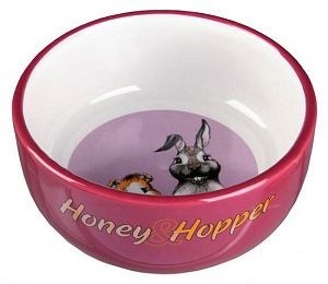 Миска TRIXIE «Honey & Hopper» с рисунком, керамика, 250 мл, D 11 см