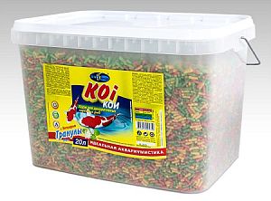 Корм Biodesign КОИ с витазаром для декоративных карповых рыб, плавающие палочки 20 л