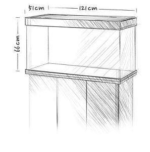 Аквариум JUWEL Рио 350 LED, 350 л, 121х51×66 см, темное дерево