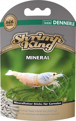 Dennerle Shrimp King Mineral дополнительный минеральный корм премиум-класса для креветок, палочки 45 г