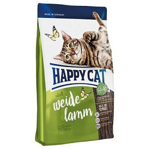 Корм HAPPY CAT Adult Пастбищный ягненок для взрослых кошек, при чувствительном пищеварении