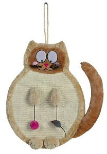 Когтеточка TRIXIE «Кошка», с игрушками, 36×50 см, бежевый