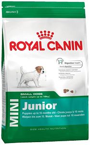 Корм Royal Canin MINI Junior для щенков мелких пород 2−10 месяцев