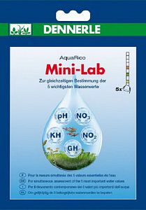 Минилаборатория Dennerle MiniLab для тестирования 5-ти показателей пресной аквариумной воды, 5 шт.
